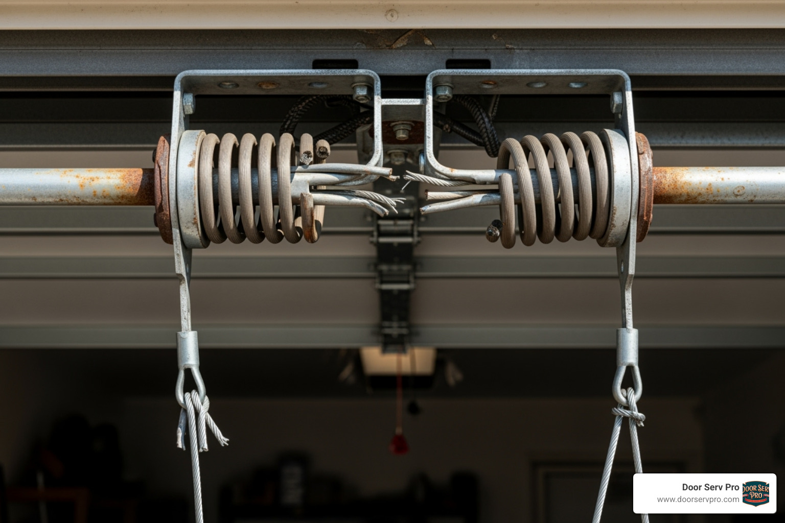 broken garage door spring